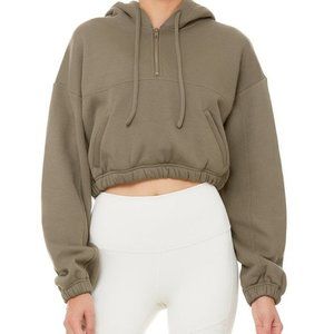 ALO Yoga Stadium Half Zip Olive Branch